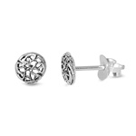 Silver Stud Earrings - Celtic
