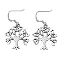 Silver Earrings - Trinity Tree