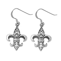 Silver Earrings - Fleur De Lise