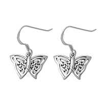 Silver Earrings - Butterfly