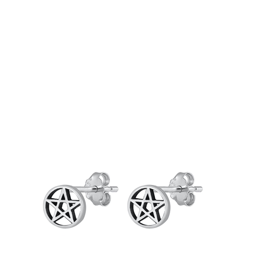 Silver Stud Earrings - Star