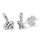 Silver Stud Earrings - Snake