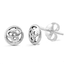 Silver Stud Earrings - Celtic