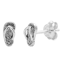 Silver Stud Earrings - Sandals