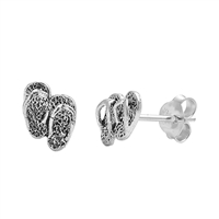 Silver Stud Earrings - Sandals