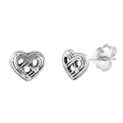 Silver Earrings - Heart