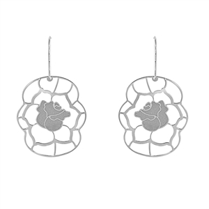 Silver Earrings - Rose