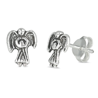 Silver Earrings - Angel