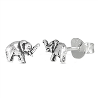 Silver Earrings - Elephant