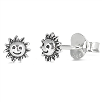 Silver Earrings - Sun