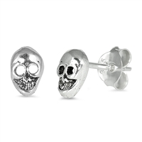 Silver Earrings - Skull