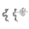 Silver Earrings - Snake