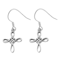 Silver Earrings - Celtic Cross