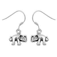 Silver Earrings - Elephant