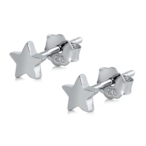 Silver Stud Earrings - Star