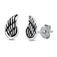 Silver Stud Earrings - Wing