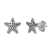 Silver Stud Earrings - Starfish