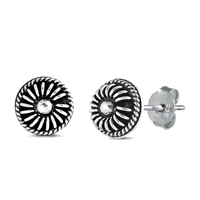 Silver Stud Earrings - Bali