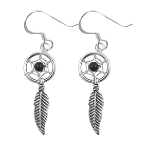 Silver Earrings - Dream Catcher