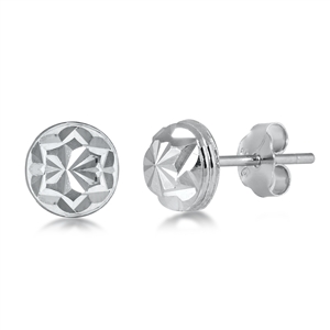 Silver Stud Earrings - Half Ball