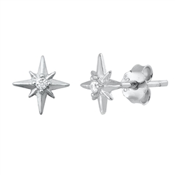 Silver Stud Earrings - Twinkle Stars