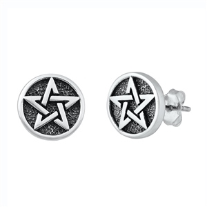 Silver Stud Earrings - Jewish Star