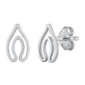 Silver Stud Earrings - Horseshoe