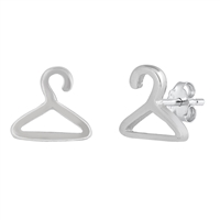 Silver Stud Earrings - Clothes Hanger