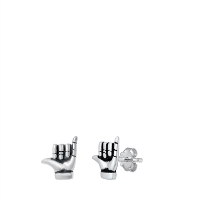 Silver Stud Earrings - Shaka