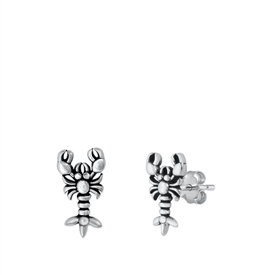 Silver Stud Earrings - Lobster