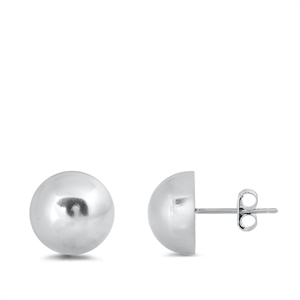 Silver Half Ball Stud