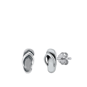 Silver Stud Earrings - Sandals