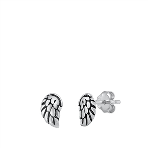 Silver Stud Earrings - Wings