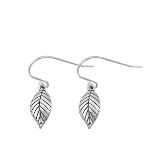 Silver Stud Earrings - Leaves