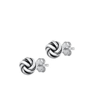 Silver Stud Earrings - Knot