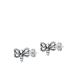 Silver Stud Earrings - Dragonfly