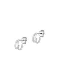 Silver Earring - Double Hoop