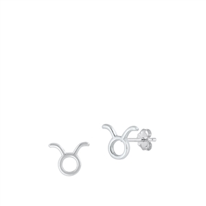 Silver Earrings - Taurus Zodiac