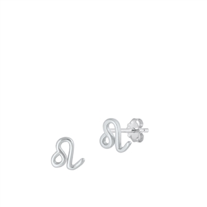 Silver Earrings - Leo Zodiac