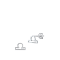 Silver Earrings - Libra Zodiac