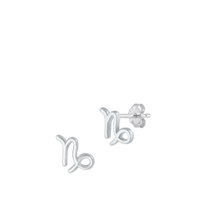 Silver Earrings - Capricorn Zodiac
