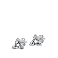 Silver Stud Earrings - Celtic Triquetra