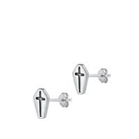 Silver Earring - Cross