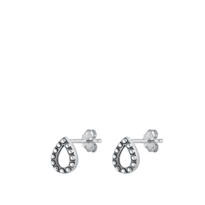 Silver Stud Earrings - Bali