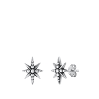 Silver Stud Earrings - Star