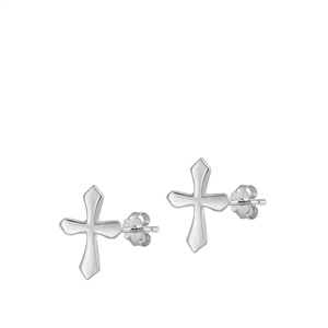 Silver Earring - Cross