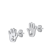 Silver Earrings - Hands