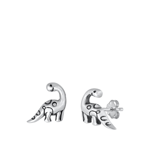 Silver Earring - Dinosaur
