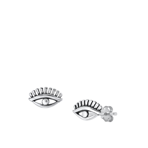 Silver Earrings - Eye