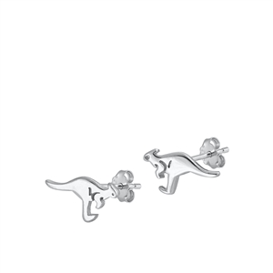 Silver Earrings - Dinosaur